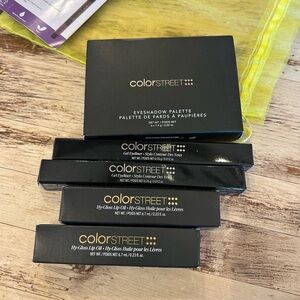 Color Street NWT makeup lot - by-gloss lipgloss, eye liner, eye shadow